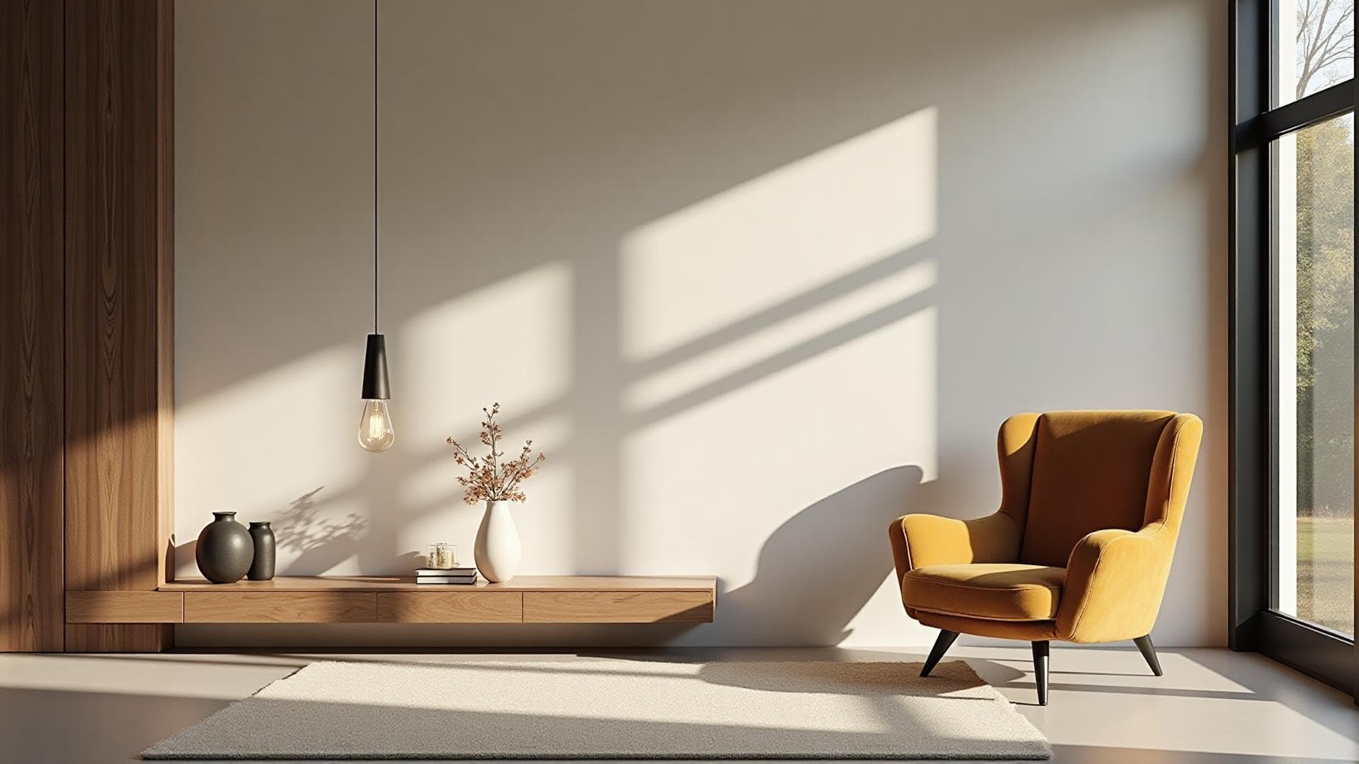 Elegant furniture in modern living room